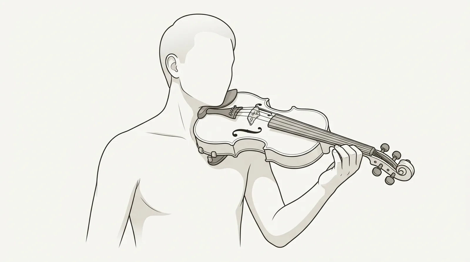 Tamang paghawak ng violin sa balikat at chinrest nang walang kamay